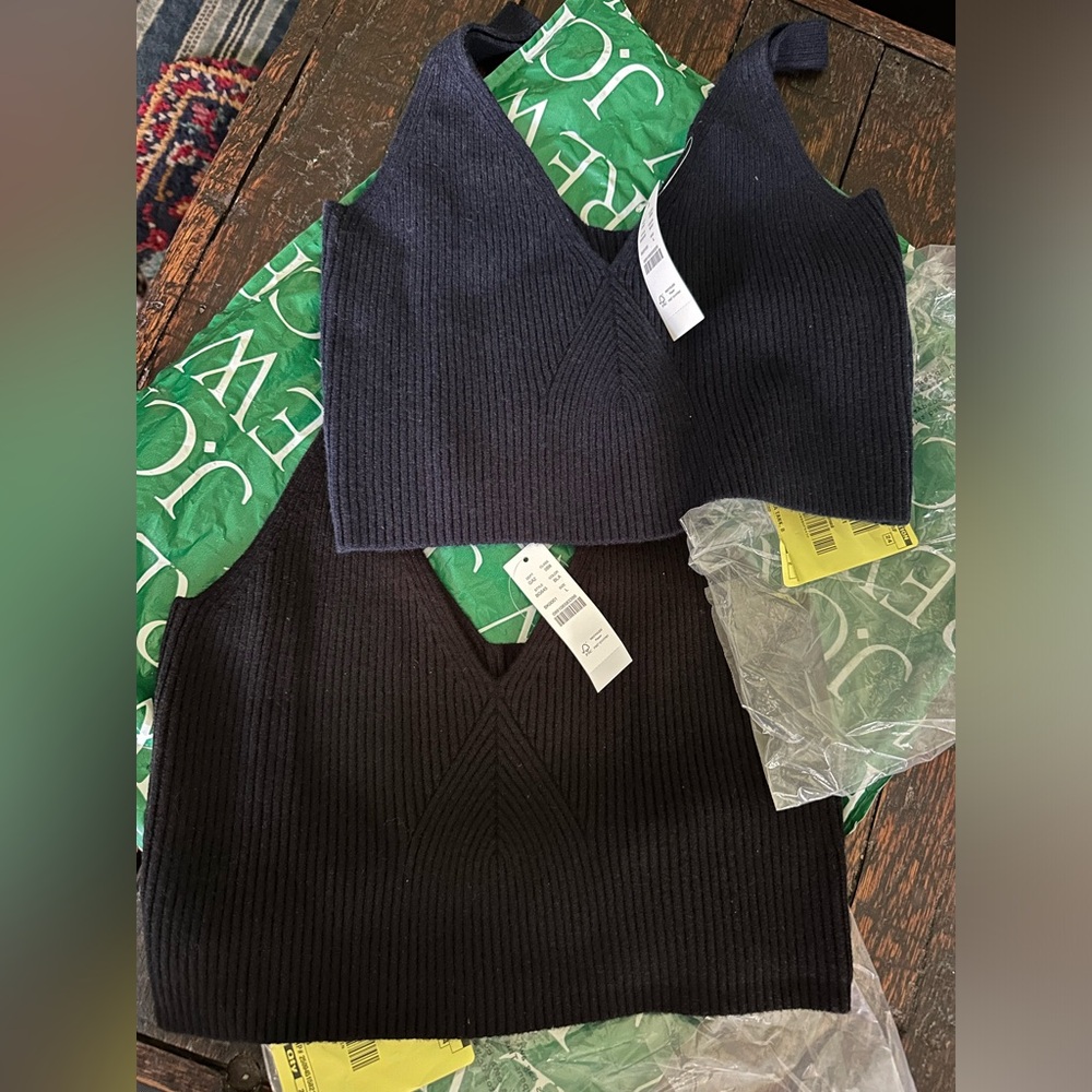 Lot of 2 NWT J.Crew Cashmere Blend Tank Tops